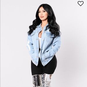 Fashion Nova Stereo Love Denim Jacket